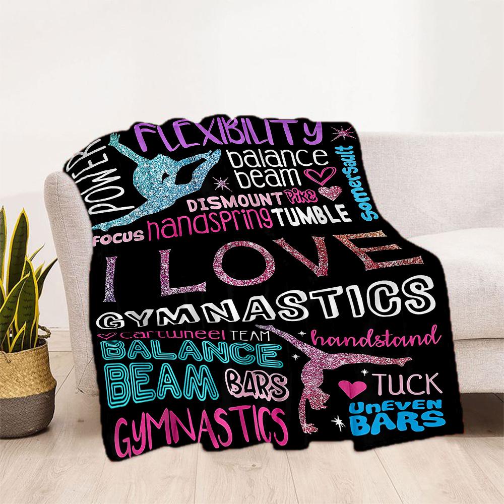 Gymnastics Dreams In Colors Blankets Are Suitable for Living Rooms, Bedrooms, Camping, and Other Places, Making Them an Ideal Choice for Gifts.