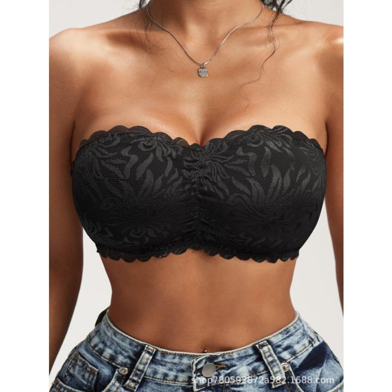 Spitzen-Trägerloser Bandeau-BH Unsichtbares Rückenfreies Bralette Für Damen