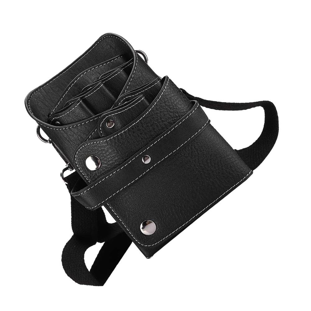 Adjustable Strap Hairdressing Tool Storage Bag Multi-Compartment Scissors Holder Case For Barbers