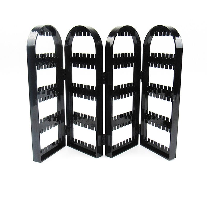 Stojak ekspozycyjny na biżuterię Naszyjniki Pierścionki Plastikowy Składany Uchwyt Duża Pojemność Wieszak do Przechowywania Bransoletek z Otworami na Kolczyki Sztyfty