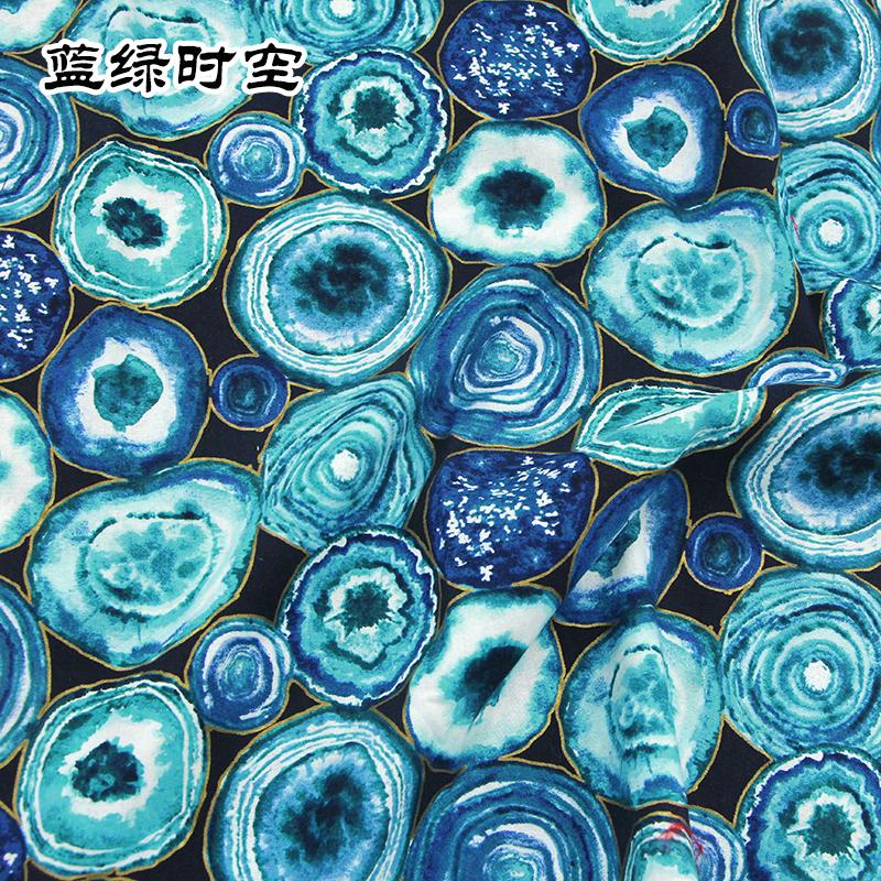 plain weaveColorful Tie-Dye Print Fabric Soft Jersey Cotton starry sky series DIY Sewing Clothing Dress T-Shirt Fabric