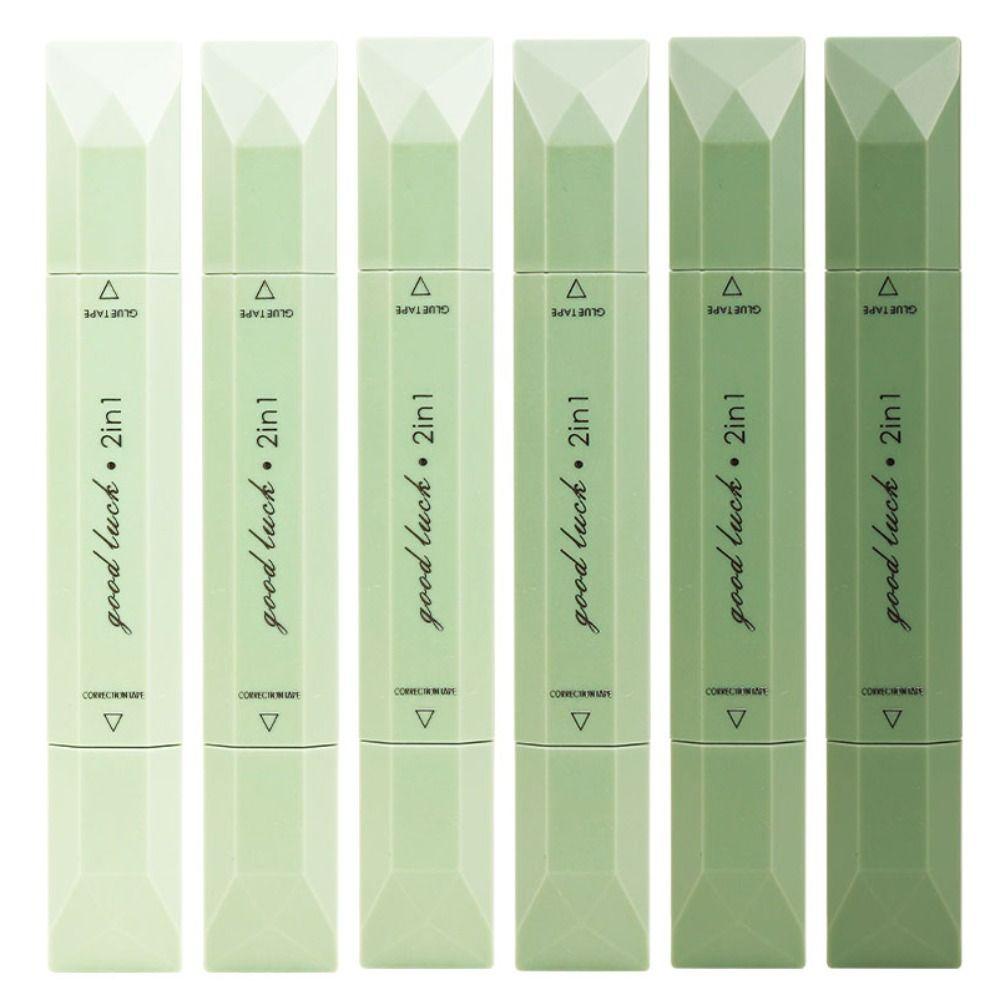 4pcs Large-capacity Correction Tape 2-in-1 Dispensing Pens Portable Dot Glue Tape  School Supplies