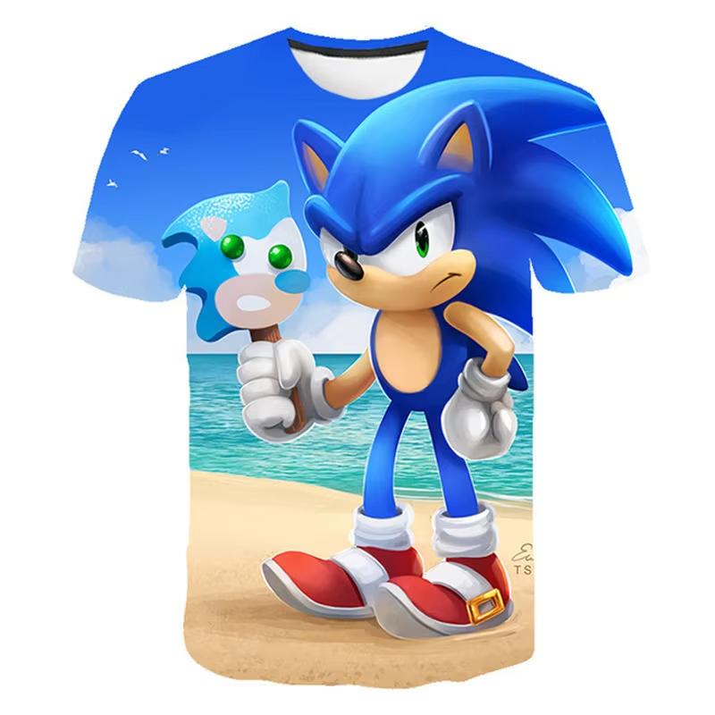 2026 Sonic Shadow The Hedgehog T Shirt For Men Women 3D Print Anime Graphic Tee Short Sleeve Round Neck Casual Streetwear Tops