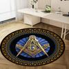 Freemasonry 3 Circular Rug - Office Decorative Carpet For Living Room Bedroom Door Mat Floor Rug Computer Chair Area Rug