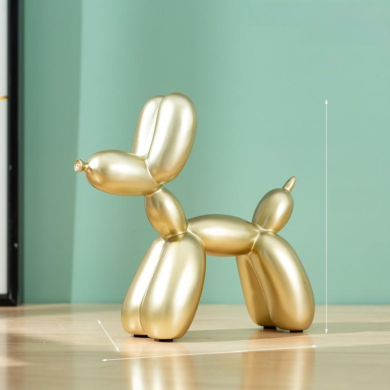 Balloon Contemporary Dog Resin Statue For Living Room Bar Table Decorations