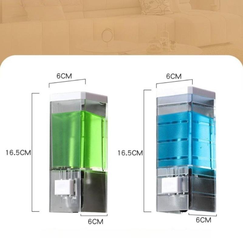 Ohne Bohren Manuelle Presse Seifenspender Wandmontage Spurlos Klebende Desinfektionsmittelflasche Badezimmer Transparenter Seifenspender.