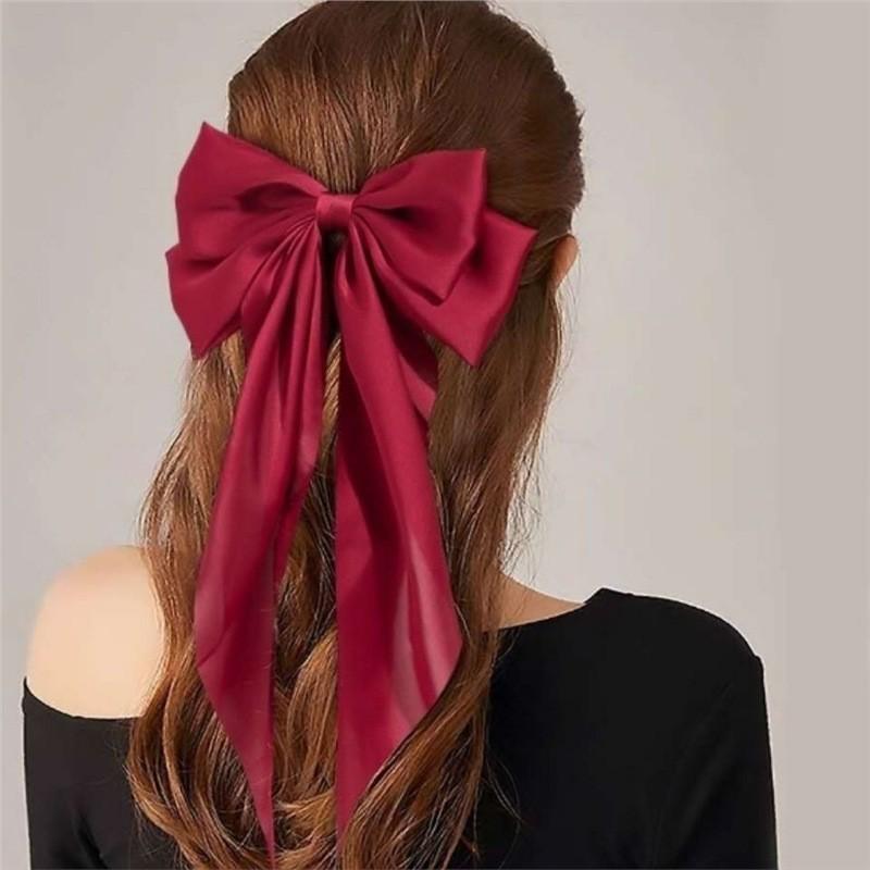 Eleganter Satin-Schleifen-Haarclip für Damen - Hochwertiges Kopfschmuck-Accessoire