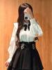 2026 Autumn Japanese-Style Ruffle Shirt & Cake Mini Skirt Set