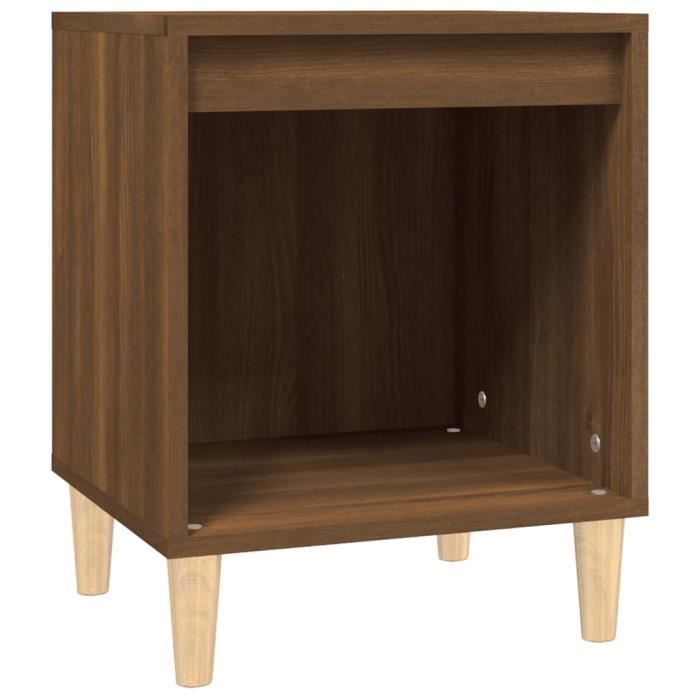 821872 vidaXL Bedside Table Brown Oak 40x35x50 Cm