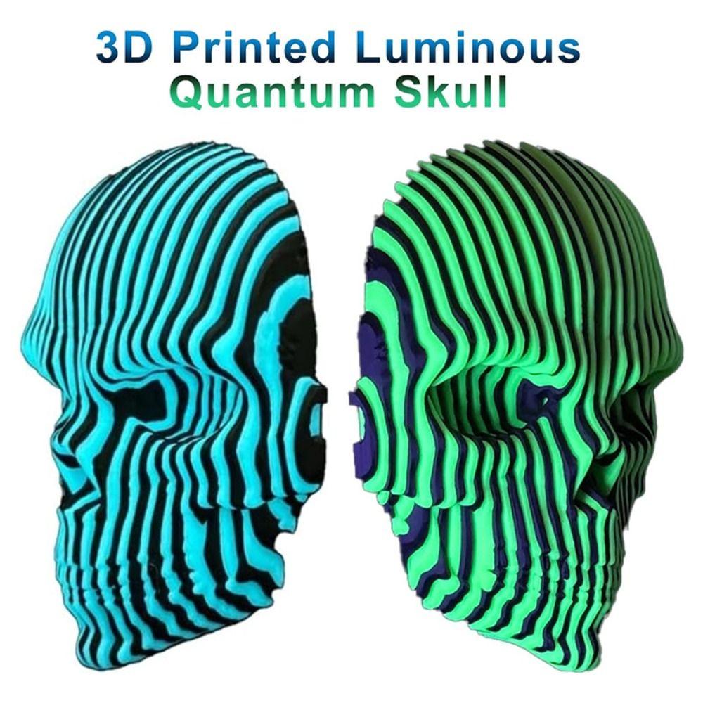 Model 3D Printing Skulls Toys Simulation Luminous Quantum Skull Glowing Skeleton Toy  Desktop Decor