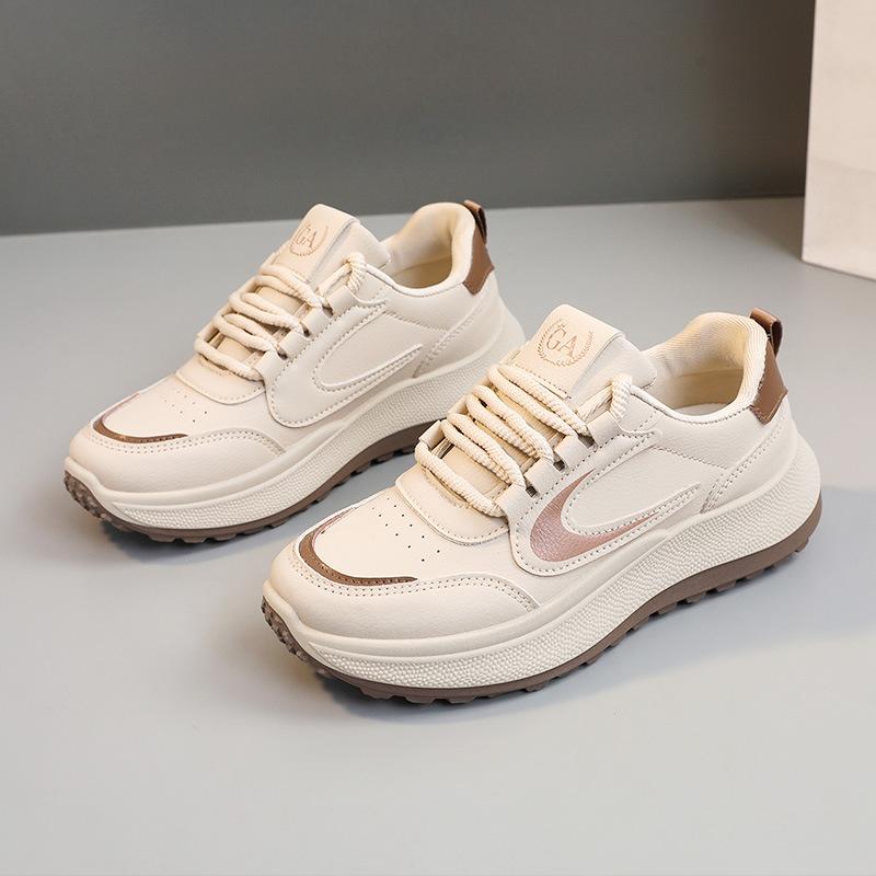 

[Customized] G2601 new 2025 spring and summer breathable leather surface casual height increase platform sports shoes board shoes Korean version 35