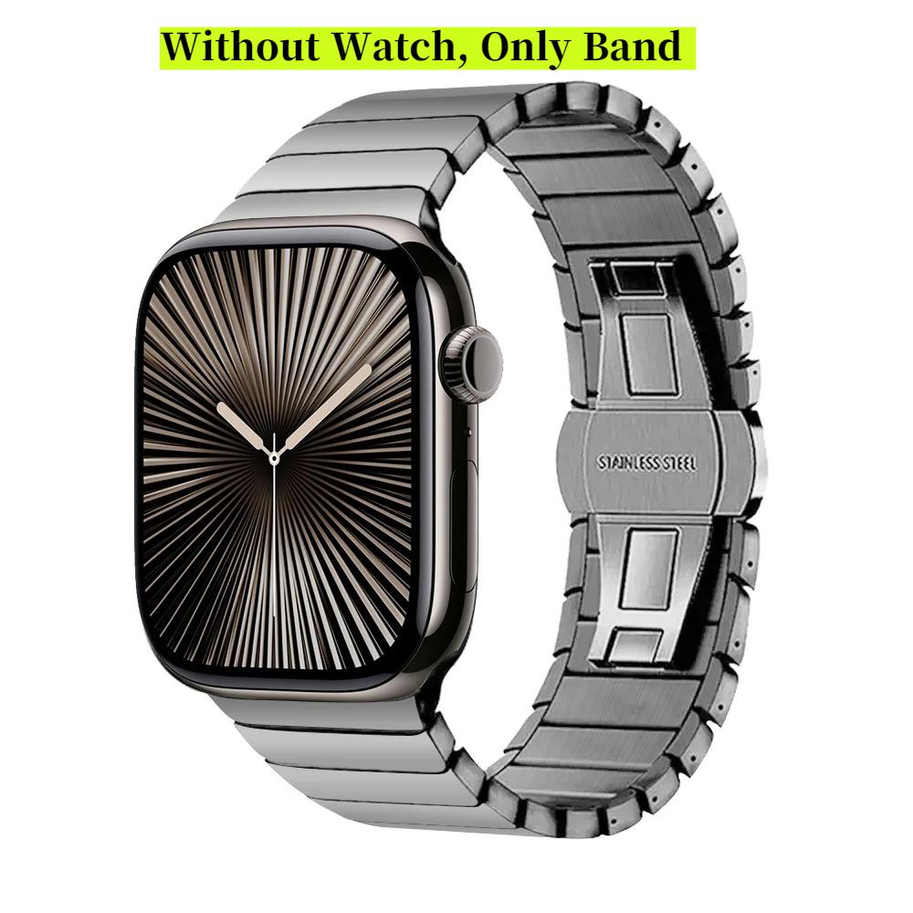 Luxury Stainless Steel Strap For Apple Watch Series11 10 46mm 45mm 41mm 38 42 44 40mm Link Bracelet Iwatch Ultra3 2 49mm Metal T