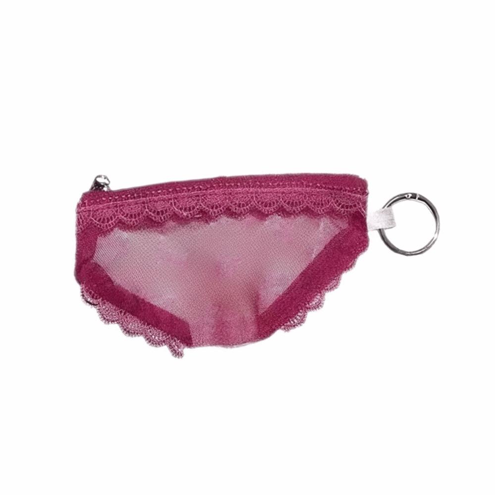

Mesh Briefs Shape Cosmetic Bag Clear Jewelry Organizer Creative Travel Cosmetic Bag Headphones красный