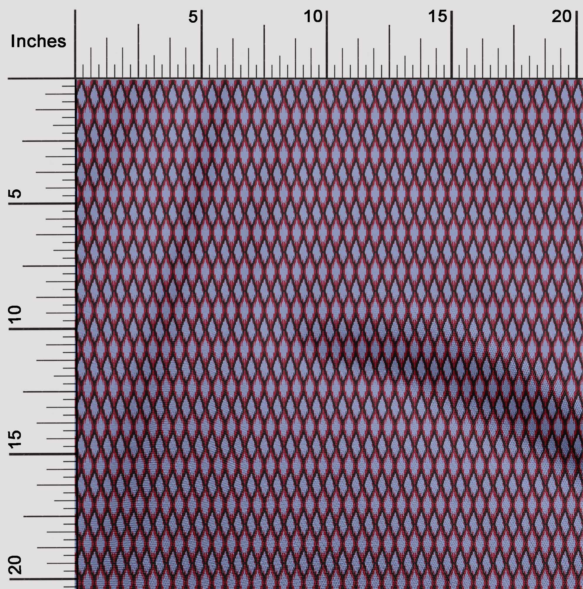 

OneOone Cotton Flex Fabric Geometric Ikat Fabric Prints на ярди шириною 40 дюймів 42 Inch Wide - Viscose Chiffon синій