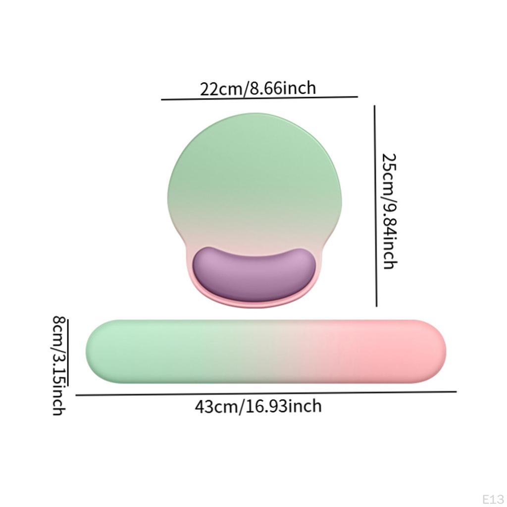 Alfombrilla de Ratón con Soporte para Muñeca Cojín para Gaming Esterilla Ergonómica de Apoyo para Teclado para Oficina Hogar
