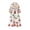 Kaslead New Arrival Women's Clothing Fashion Style Fashion Positioning Print Long Sleeves Vacation Style Dress