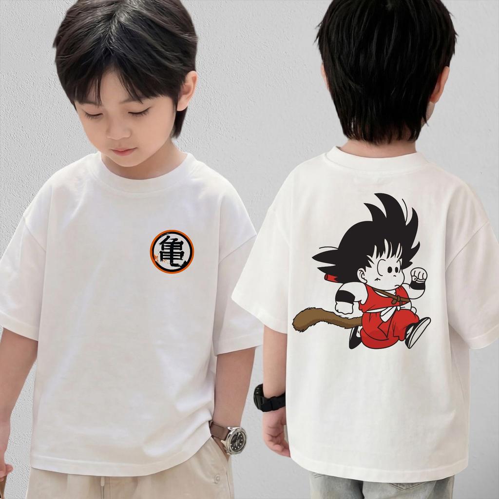 Anime Dragon Ball Cosplay TShirt Cotton Short Sleeve Tops Casual Loose Retro TShirt Men Women Kids Family Matching Outfits