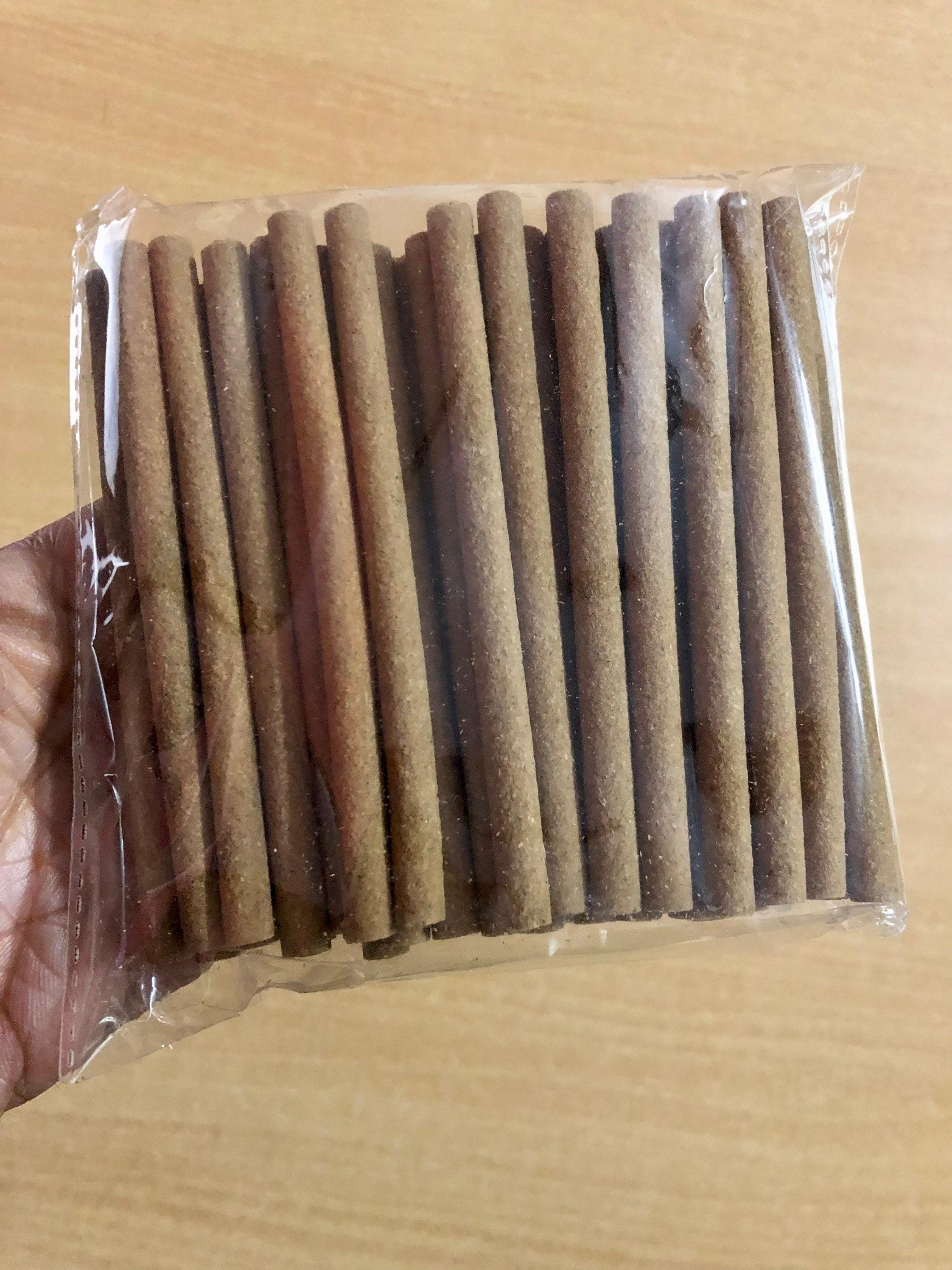 Indian KESAR CHANDAN Saffron Sandalwood Dhoop Incense Sticks, 45 pc approx, 150 grams Meditation Puja Yoga- traditionally hand rolled Pack of 4