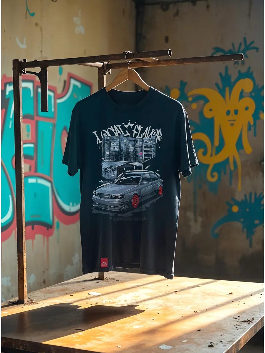 T-shirt with VAZ 21123 coupe print L