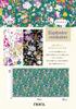 Geometric Floral and Botanical Sheeting Made in Size 22B 110cm x nora. FR1054-C Watercolor-Inspired Fabric, Cotton, Japan, Pre-Cut, (Black, 100cm)