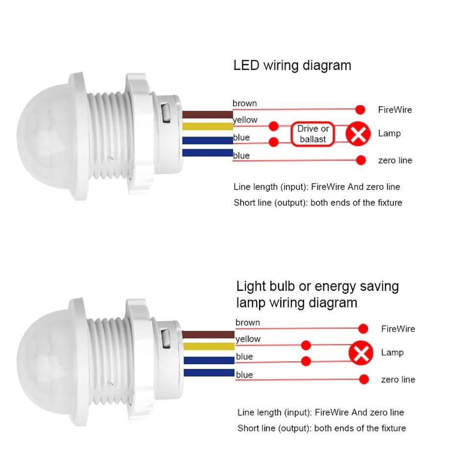 Auto On Off Motion Sensor 110V 220V Smart Switch Pir Infrared Motion Sensor Smart Home Human Body Automatic Sensor Night Lamp