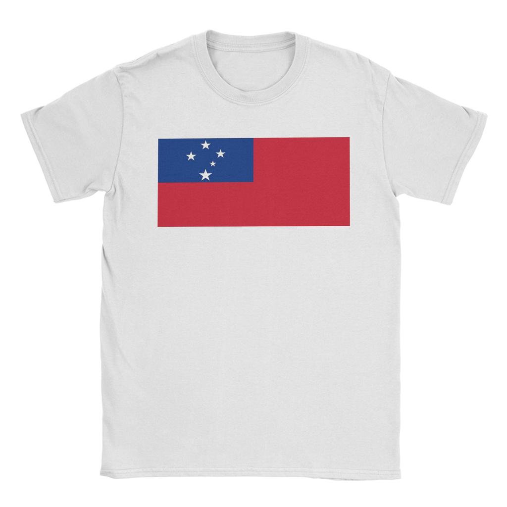 Samoa Flag T Shirts Unisexs Cotton Fashion TShirts Round Neck Tee Shirt Short Sleeve Clothes Printed
