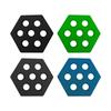12Pcs Hexagon Surfboard Traction Pads Decking Accessories Waxless for Skimboards Longboard Kiteboards Surf Boards Paddle Board