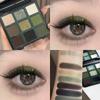 9 kolorów paleta cieni do powiek Retro francuski styl cieni do powiek czarny oliwkowy drobny, nie latający proszek trwała paleta cieni do powiek do makijażu smokey eye