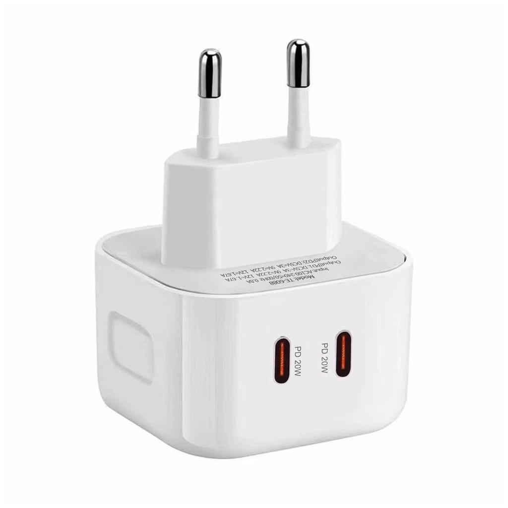 Cross-Border PD40W Fast Charger - US/EU/UK Plug, Compatible with Huawei & iPhone Pro