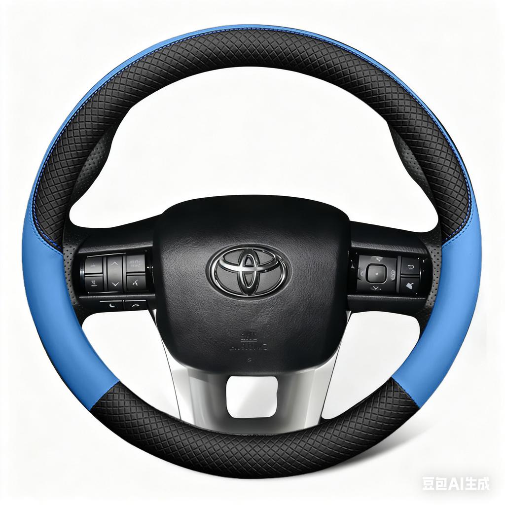 Car Steering Wheel Cover Artificial Leather For Toyota Fortuner Hilux 2015-2021 Steering-Wheel Cover Wrap Auto Interior