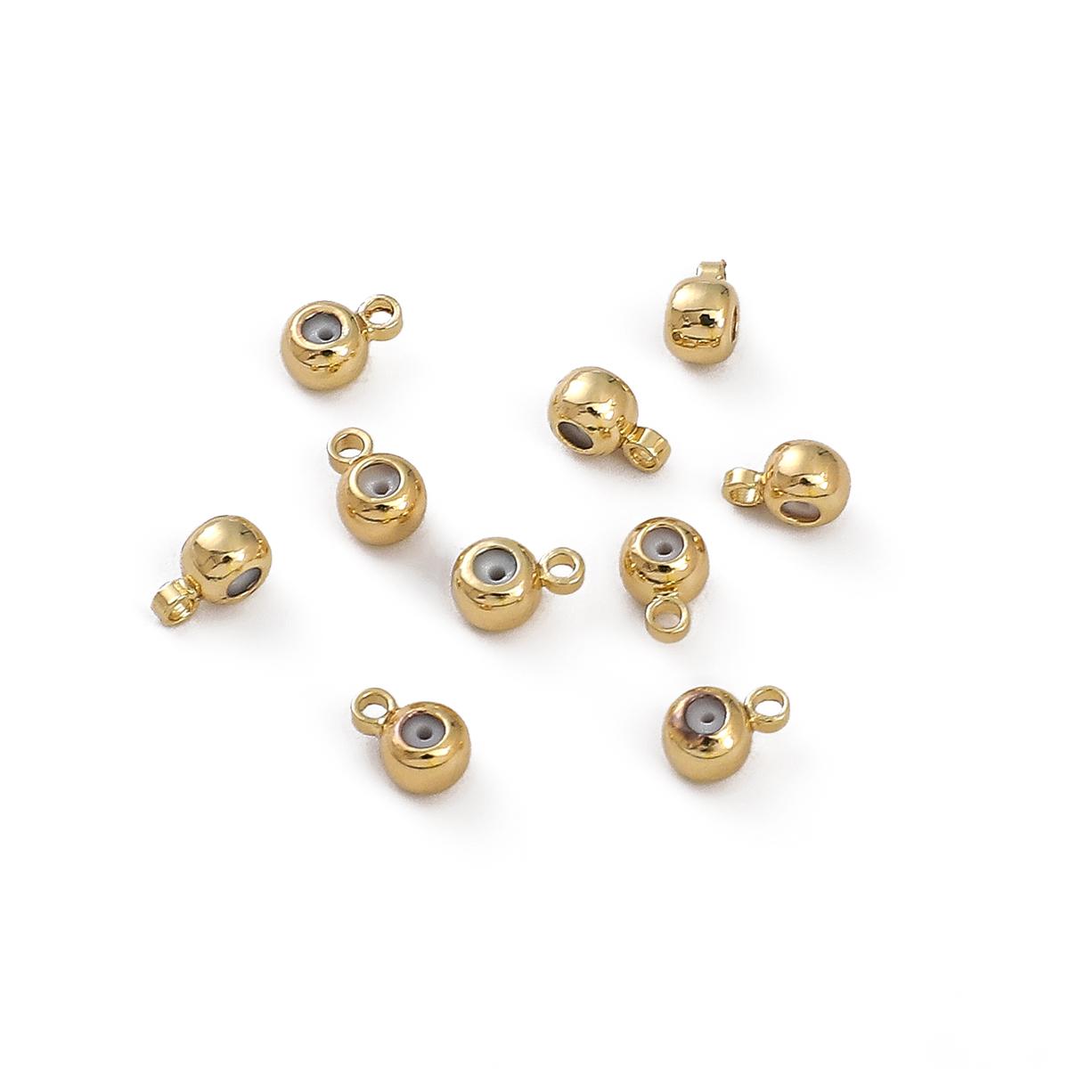 

Медные подвесные силиконовые бусины для изготовления ювелирных изделий своими руками, аксессуары для рукоделия 4mm золотой