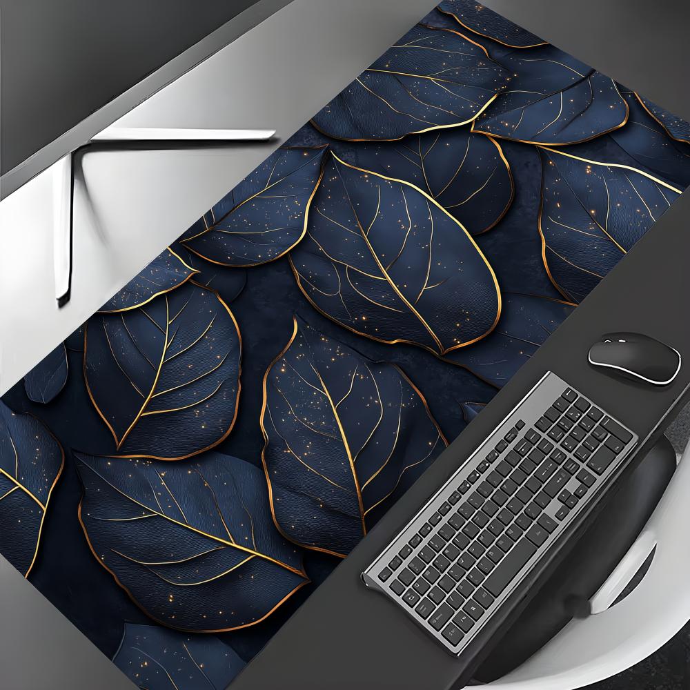 Extended pad Artistic leaf pattern Mouse Pad Gaming mat NonSlip Desk Mat mouse carpet with Stitched Edge HD printing Office mat