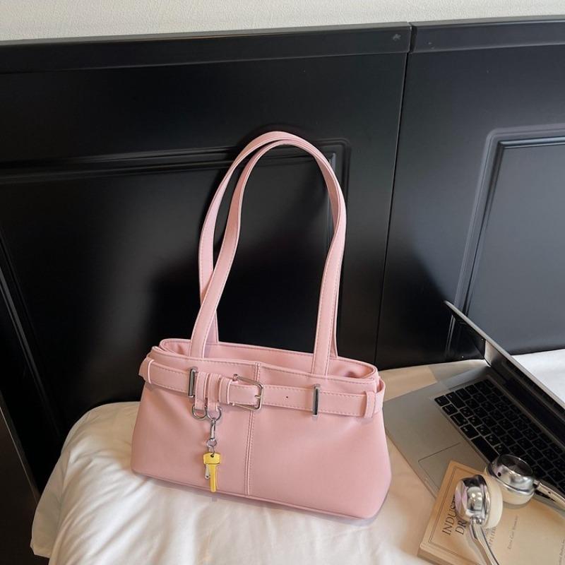 Niche design fashion underarm bag women's belt buckle handbag high sense versatile personality commuter shoulder bag