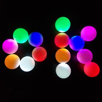 Syntetická gumová golfová LED svítící míček Vícebarevný permanentně jasný míček