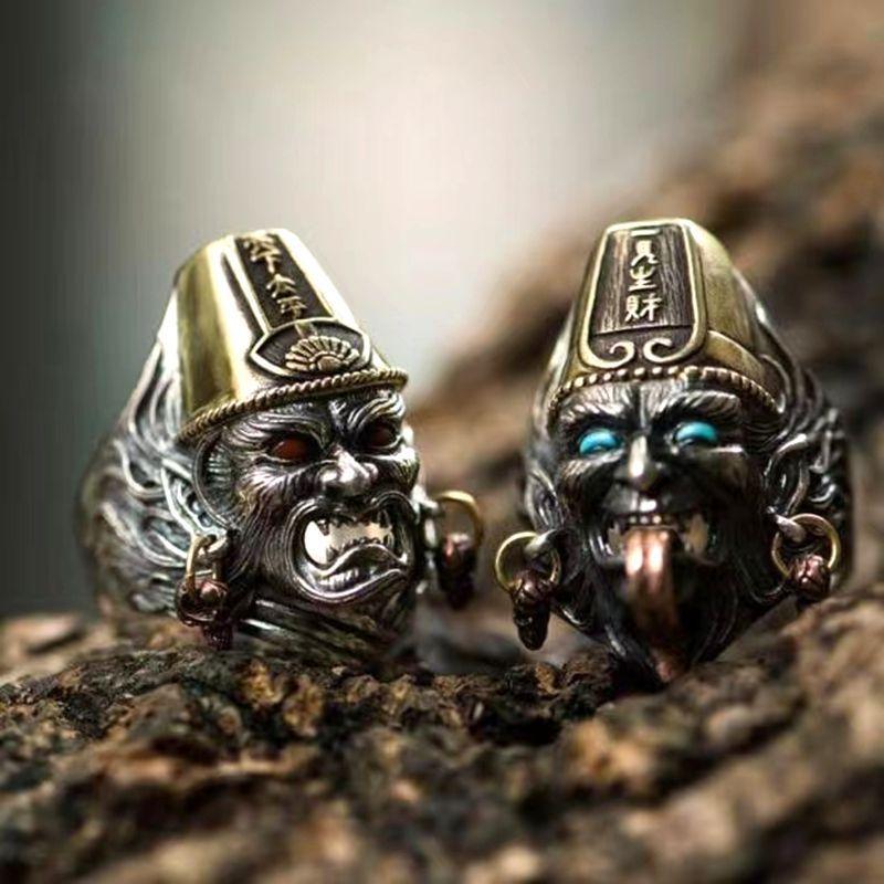 New Men's and Women's Open-close Ring for Wealth and Power On the Index Finger