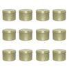 (ADOSSY) Sæt med 12 stearinlys-dåser 48 4oz Dåseæske Opbevaring Simpel DIY Håndlavet Stearinlysbeholder (Guld 12 stk)