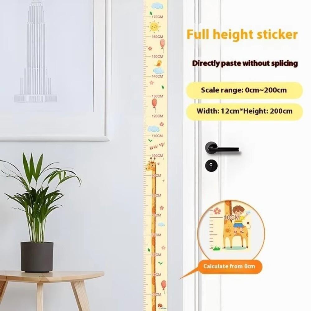 2M Height Child Growth Chart Waterproof Height Measuring Tape Height Measurement Sticker  Home Use