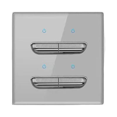 Upgrades Toggles Resets Electrical Switches Panel Hardened Glass Cover Strong Design Wall Mounted Accessory for Household