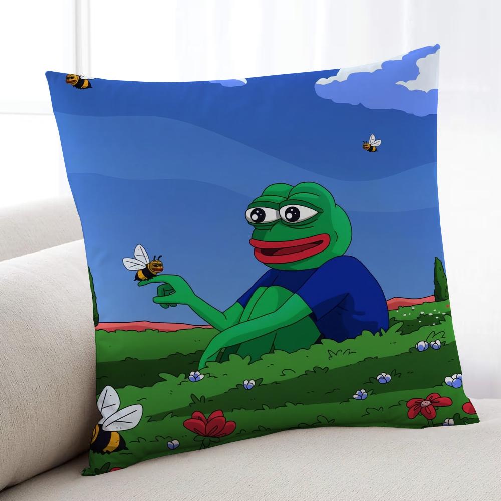 

PPepe the FFrogES Cartoon Funny cushion cover Home Bedding Sofa living Room pillowcase Simple Soft Skin Cushion Cover 30x30cm