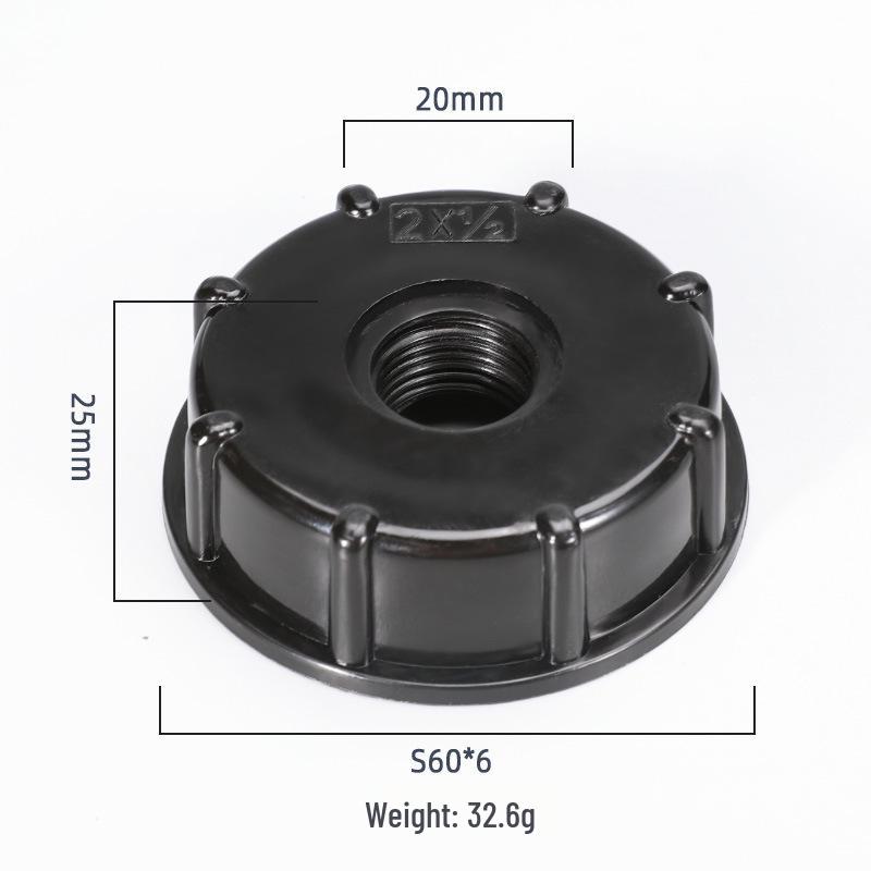 IBC Ton Barrel Valve Adapter Cover: 4-Point, 6-Point, 1-Inch Double Inner Tooth Center Ring Adapter