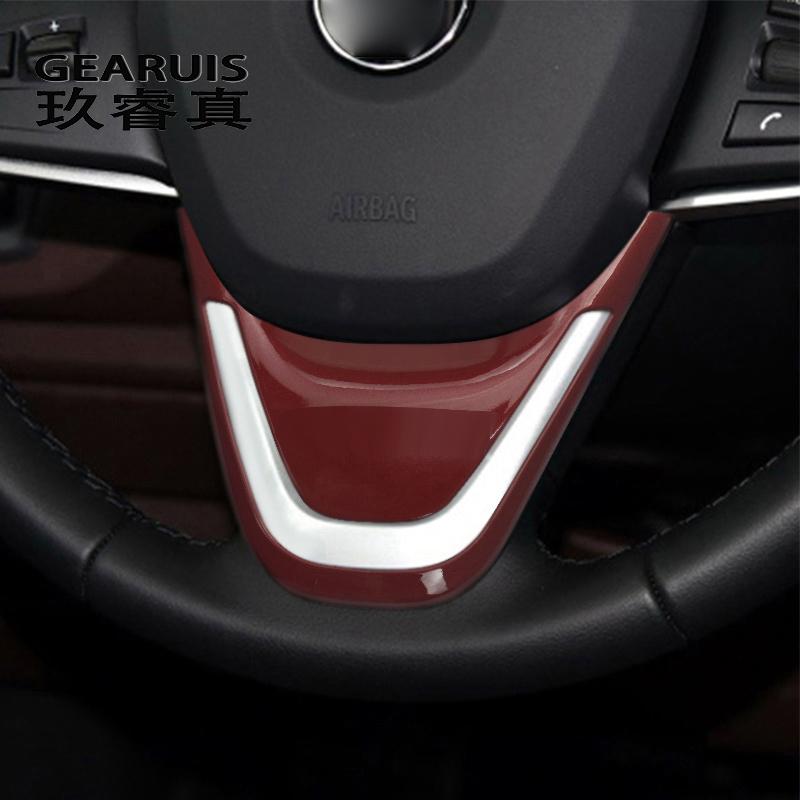 Pro BMW X1 F48 X2 F47 řady 2 Active Tourer F45 Auto na volantu Tlačítko rámeček Dekorace Kryt Samolepky Trim Auto