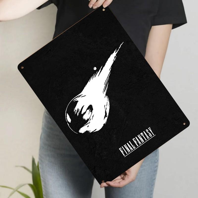 

Final Fantasy Meteor Artwork Custom Metal Wall Decor for Game Room Home Decorations 20x30cm（7.8x11.8inch）