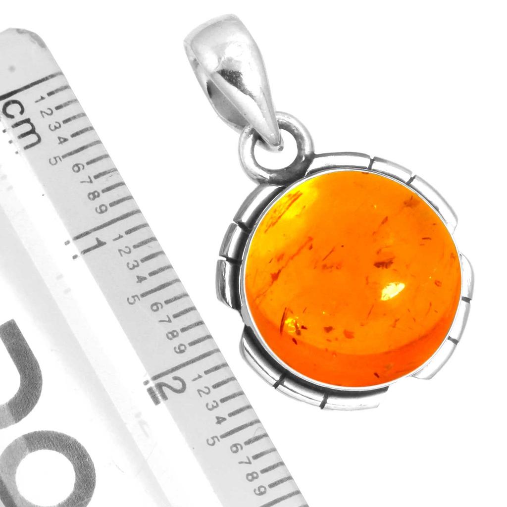 925 Sterling Silver Pendant Women Gemstone Handmade Jewelry Halloween Gift Amber Amethyst Black Onyx Carnelian Garnet Quartz Green Onyx Gold Stone