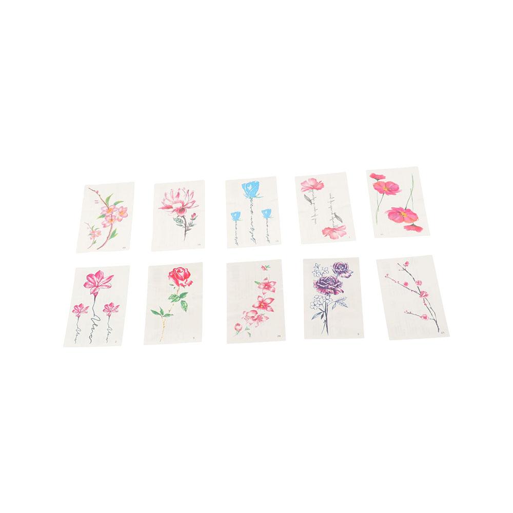 Waterproof Kids Body Art Stickers Flowers Temporary Tattoo Women Tattoo Decals Fake Tattoo