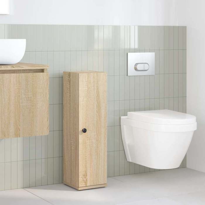 VidaXL Bathroom Furniture with Toilet Paper Holder Sonoma Oak 858517