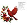 Metal Hummingbird Wall Art Hand-painted Red Bird Wall Hanging Rust & UV Resistant