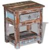 Day and Night - Day and Night Side Table with 1 Drawer Solid Recycled Wood 43x33x51 Cm