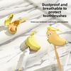 Banana-Shaped Toothbrush Cover - Portable Travel Case with Toothpaste Holder, Dust-Proof Cap for Electric & Manual Brushes