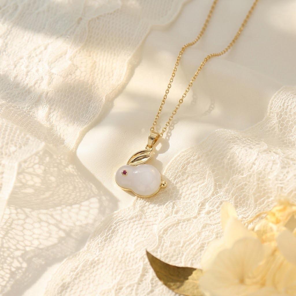 Colorful Cartoon Titanium Steel Zircon Pendant Necklace - Women's Light Luxury Clavicle Chain