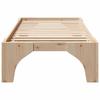 Brown Bed Frame 75 x 190 cm Solid Pine Wood